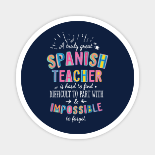 A truly Great Spanish Teacher Gift - Impossible to forget Magnet